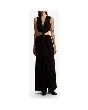 Marina Moscone Wool Twist Dress - Black