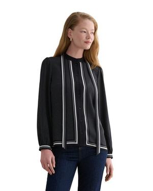 Hobbs Valerie Tie-Neck Blouse - Blue