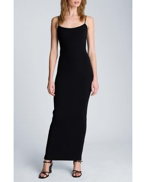 Kenneth Cole Ribbed Cami Sweater Dress - Black