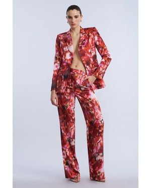 BCBGMAXAZRIA Washed Floral Pant - Red