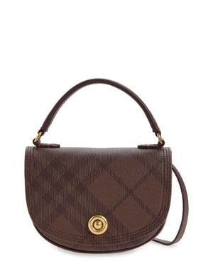 Burberry Highlands Coated Canvas Top Handle Bag - Brown