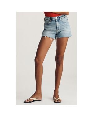 Mavi Rosie High Waist Denim Cutoff Shorts - Blue