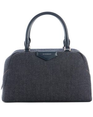 Givenchy Medium Antigona Denim East/West Satchel - Blue