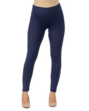 24seven Comfort Apparel Maternity Stretch Ankle Length Leggings - Blue