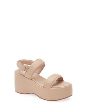 Chocolat Blu Kande Slingback Platform Wedge Sandal - Pink