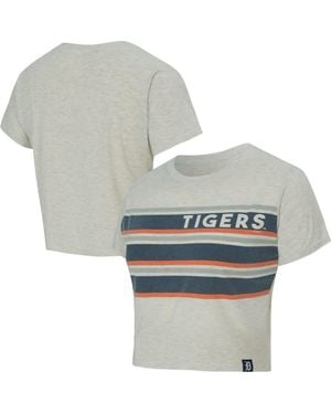 Concepts Sport Detroit Tigers Birch Cropped T-Shirt - Gray