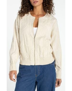 Liverpool Jeans Company Floral Embroidered Jacket - White