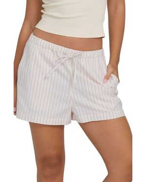 Billabong Wanderer Stripe Drawstring Shorts - White