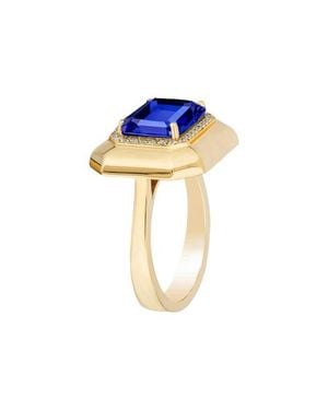 Goshwara G-Classic Emerald Cut Ring - Blue