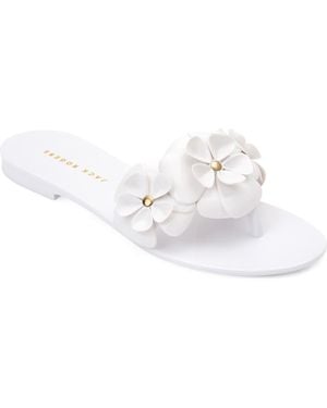 Jack Rogers Amelia Flower Jelly Sandal - White