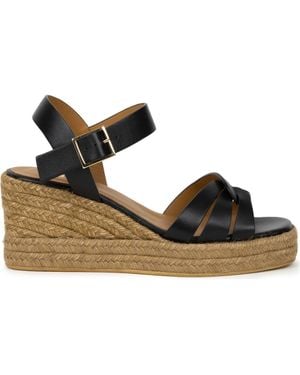 Bobbies Hisa Espadrille Wedges - Black