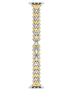 Kate Spade Herringbone 16Mm Apple Watch Bracelet Watchband - Metallic