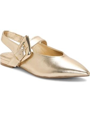 Vince Camuto Amoret Pointed Toe Slingback Flat - Metallic