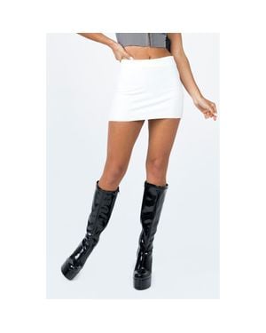 Princess Polly Karley Low Waist Miniskirt - White