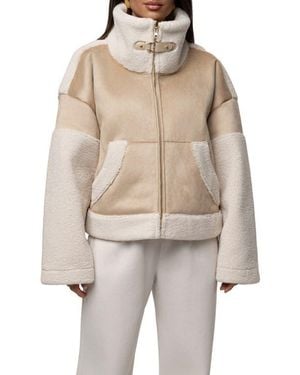 JLUXLABEL Faux Shearling Coat - Natural