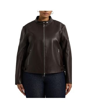 Ralph Lauren Lambskin Leather Jacket - Black