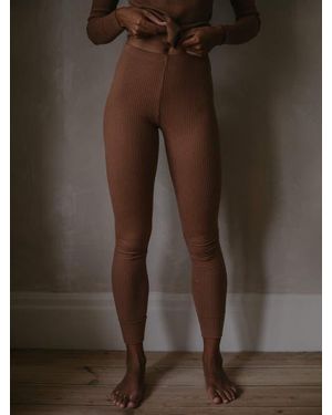 The Simple Folk The Ribbed Legging - Brown