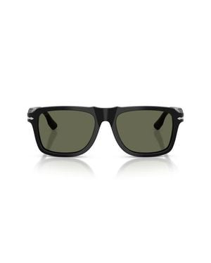 Persol Po8002S 55Mm Polarized Rectangle Sunglasses - Green