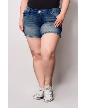 Slink Jeans Side Vent Denim Shorts - Blue