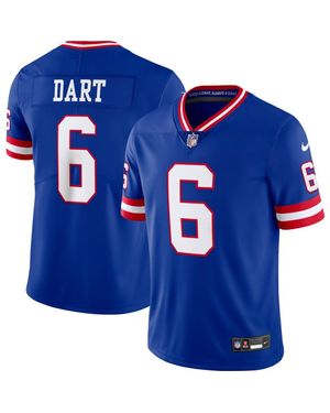 Nike Jaxson Dart New York Giants Legacy Vapor Untouchable Stitched Limited Jersey - Blue