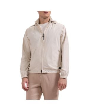 Bugatchi Water Repellent Packable Jacket With Removable Hood - Natural