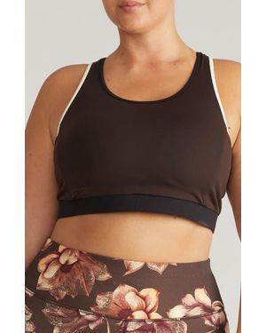 UNIVERSAL STANDARD Racerback Sports Bra - Black