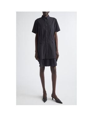 Noir Kei Ninomiya Typewriter Tiered Shirtdress - Black