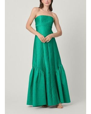 Shoshanna Midnight Nia Jacquard Dress - Green