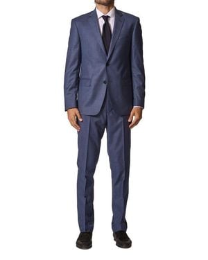 JB Britches Sartorial Classic Fit Stretch Wool Suit - Blue