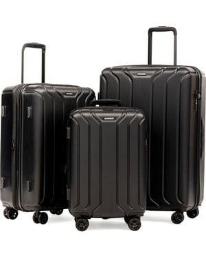NONSTOP New York 3 Piece Set (20/24/ 28) 4 Wheel Luggage Set + 3 Packing Cubes - Black