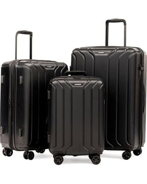 NONSTOP New York 3 Piece Set (20 24 28) 4-Wheel Luggage Set + 3 Packing Cubes - Black
