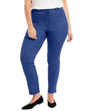 June + Vie Curvie Fit Straight-Leg Jeans - Blue