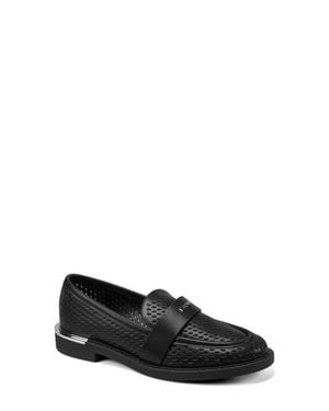 DKNY Rezzi Perforated Loafer - Black