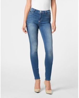 Philipp Plein Denim High Waist Jegging - Blue