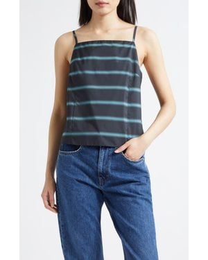 STAUD Maisie Square Neck Sleeveless Top - Black