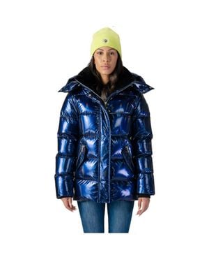 Woodpecker Bumnester 3/4 Length Quilted Coat - Blue