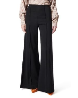 DO by Dee Ocleppo Smooth Stretch Twill Pull-On Wide Leg Pants - Black