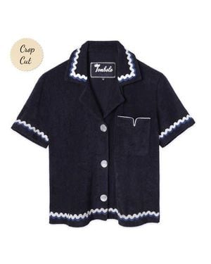 Tombolo 'Rick Rack' Cabana Crop Cut - Blue