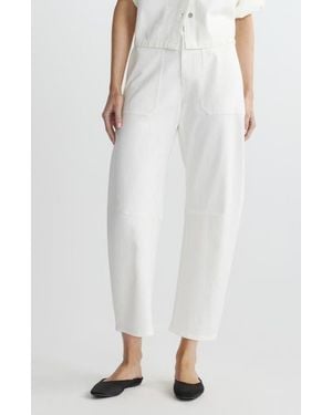 DL1961 Bilie Easy High Rise Barrel Leg Pants - White