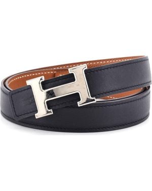 81034712 Constance Reversible Belt Leather Thin - Blue