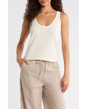 Marine Layer Siena Cotton Sweater Tank - Natural