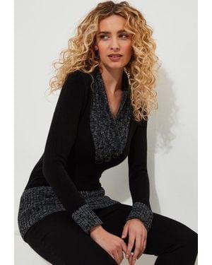 Joe Browns Button Cable Sweater - Black