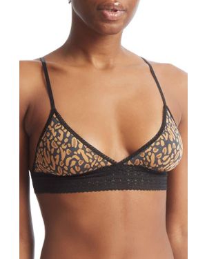 Hanky Panky Dreamease Floral Print Bralette - Black