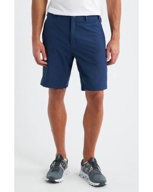 Mack Weldon Radius Flex Water Resistant Flat Front Shorts - Blue