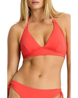 Sea Level Longline Halter Bikini Top - Red