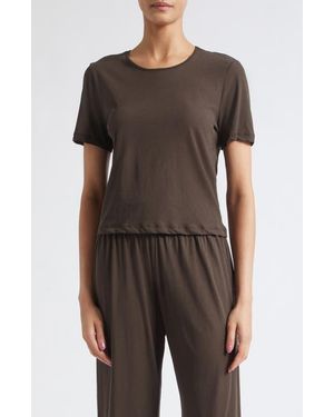 Leset Milo Crop T-Shirt - Brown