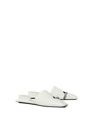Tory Burch Pierced Mule - White