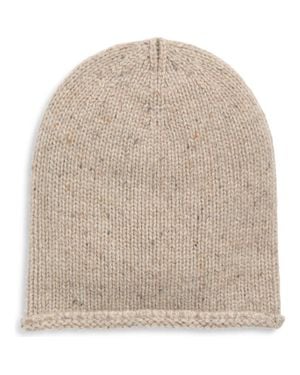 Johnstons of Elgin Tiree Cashmere Beanie - Natural