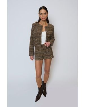 Central Park West Billie Jewel Neck Jacket - Multicolor