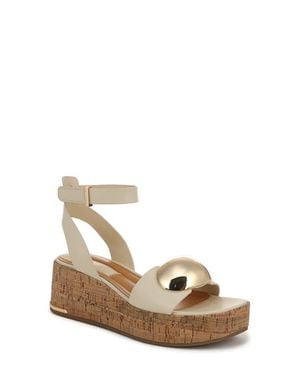 Franco Sarto Taysha Ankle Strap Platform Wedge Sandal - Natural